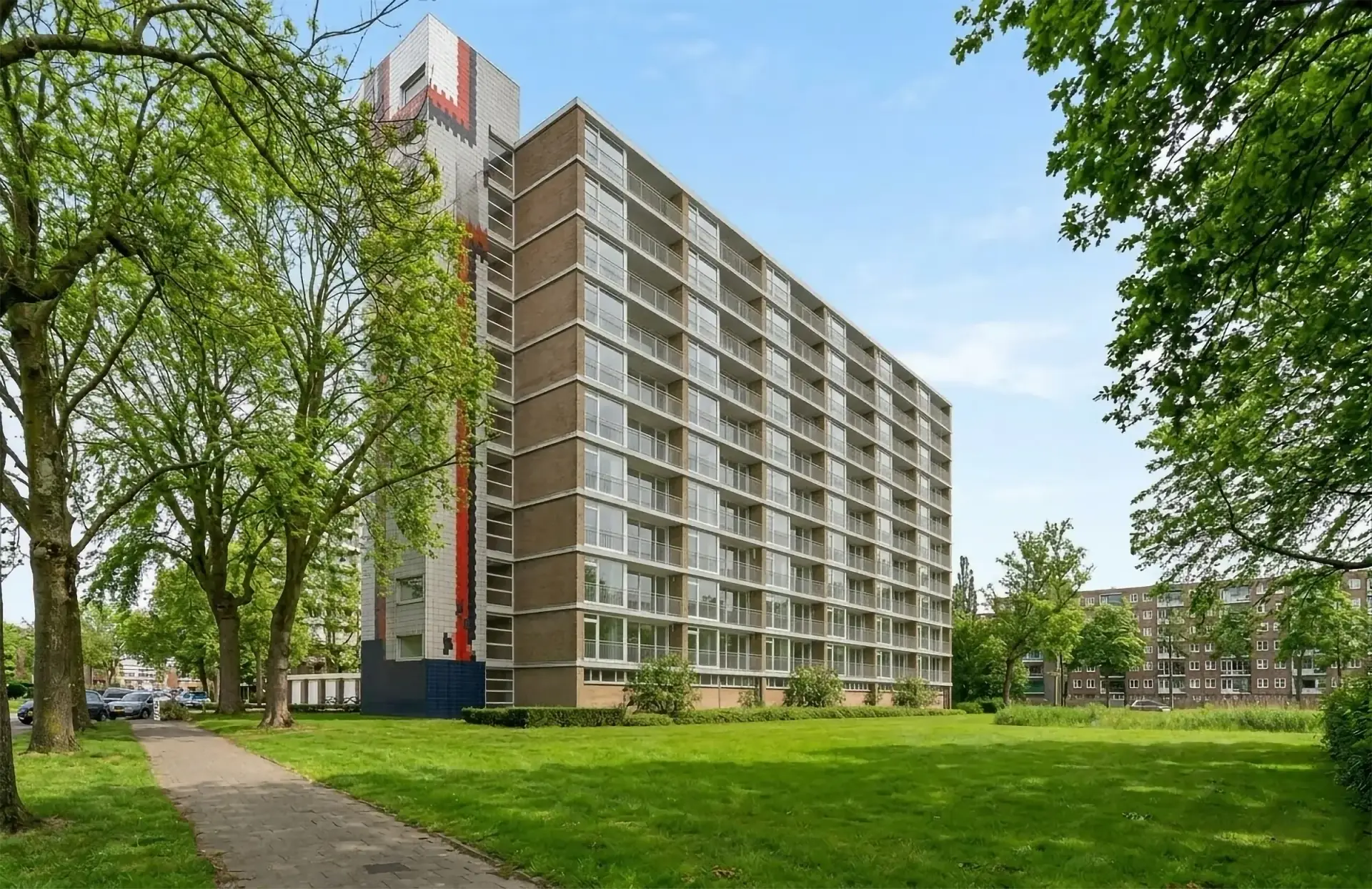 Render van het verduurzaamde appartementencomplex aan de Antwerpenstraat in Breda